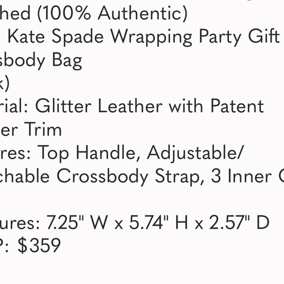 Black Kate Spade Glitter Gift Purse with Strap - Picture 5 of 5